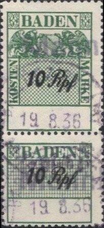 Se-tenant, Coat of arms, vertical se-tenant, Baden,  , Coats of Arms