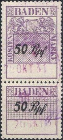 Se-tenant, Coat of arms, vertical se-tenant, Baden,  , Coats of Arms