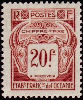 Stamp, Sales tax collectable, French Colonies,  