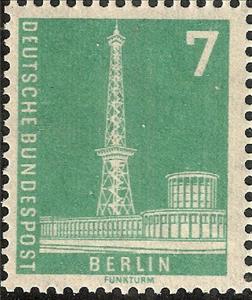 Stamp, Radio tower and exhibition halls, Berlin,  , Buildings, Exhibition Buildings, Towers