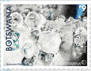 Stamp, Botswana Diamonds, Botswana,  , Gemstones, Mining