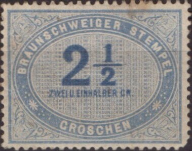 Stamp, Value In Oval, Brunswick,  , Numbers