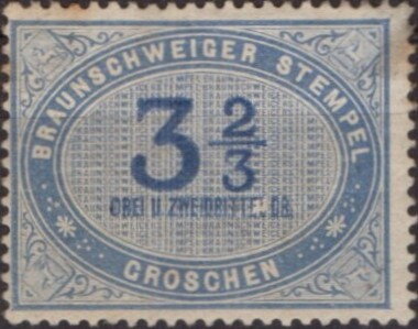 Stamp, Value In Oval, Brunswick,  , Numbers