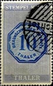 Stamp, Value In Oval, Brunswick,  , Numbers