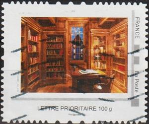 Stamp, Library, France,  , Libraries