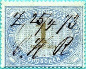 Stamp, Value in oval, German Realm,  , Numbers
