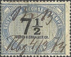 Stamp, Value in oval, German Realm,  , Numbers