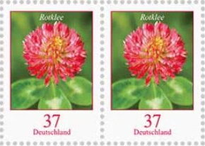Se-tenant, Red Clover, Germany, Federal Republic,  , Flowers, Plants (Flora)