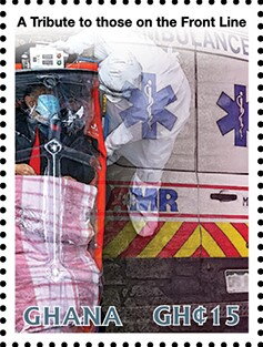 Stamp, A Tribute to those on the Front Line, Ghana,  , Diseases, Healthcare