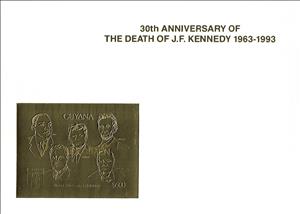 Souvenir Sheet, 30th Anniversary of the Death of John F. Kennedy, Guyana,  , Famous People