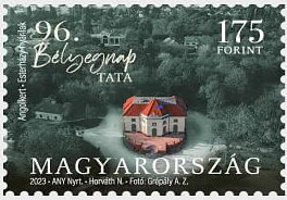 Stamp, View of Tata, Hungary,  , Stamp Day, Townscapes / City Views