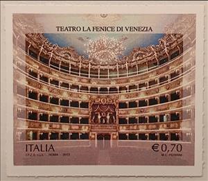 Stamp, 10th Anniversary of Reopening of La Fenice Theater, Venice, Italy,  , Opera Houses, Theatre