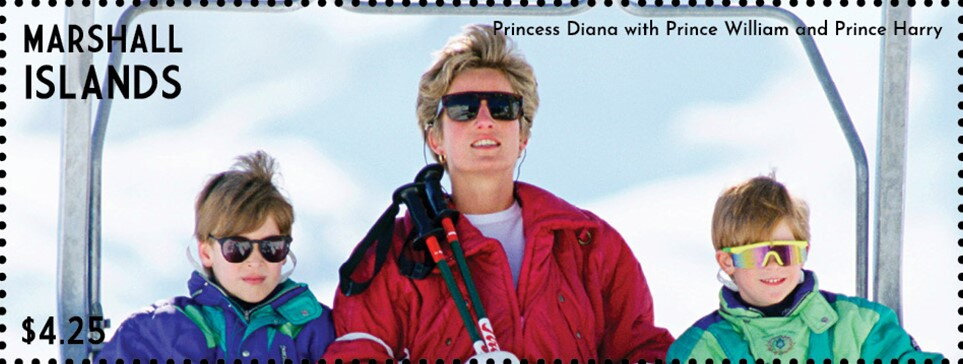 Princess Diana with Prince William and Prince Harry
