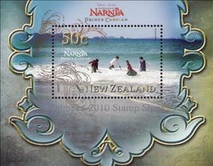 Souvenir Sheet, Palmpex 2010 Stamp Show on Pevensie Children, New Zealand,  , Actors, Books, Children, film