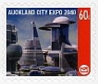 Stamp, Auckland City Expo - Sovereign Insurance, Personalized and Private Mail Stamps,  , Expositions, Townscapes / City Views