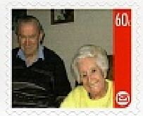Stamp, Elderly Couple, Personalized and Private Mail Stamps,  , Old Age, People
