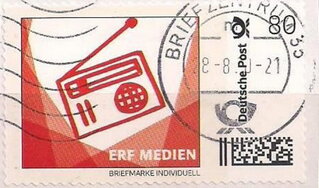 Stamp, Erf Medien, Personalized and Private Mail Stamps,  , Christian, Radio, Religion