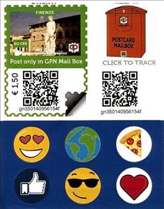 Full Pane, Florence — Fountain of Neptune 1, Personalized and Private Mail Stamps,  , Fountains