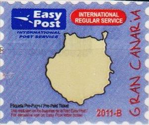 Stamp, Gran Canaria Map of Island, Personalized and Private Mail Stamps,  , Islands, Maps
