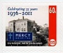 Stamp, Mercy Hospital - Celebrating 75 Years, Personalized and Private Mail Stamps,  , Anniversaries and Jubilees, Buildings, Hospitals