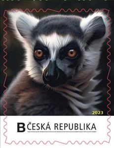 Stamp, Obrázek umělé inteligence: Lemur, Personalized and Private Mail Stamps,  , Animals (Fauna), Computer Sciences, Monkeys