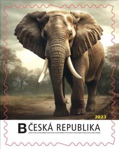 Stamp, Obrázek umělé inteligence: Slon, Personalized and Private Mail Stamps,  , Animals (Fauna), Computer Sciences, Elephants