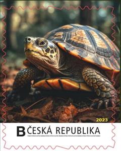 Stamp, Obrázek umělé inteligence: Želva, Personalized and Private Mail Stamps,  , Animals (Fauna), Computer Sciences, Reptiles