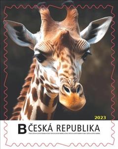 Stamp, Obrázek umělé inteligence: Žirafa, Personalized and Private Mail Stamps,  , Animals (Fauna), Computer Sciences, Giraffes