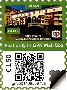 Stamp, Ponte Vecchio 3, Personalized and Private Mail Stamps,  , Bridges