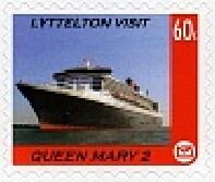 Stamp, Queen Mary 2, Visit to Lyttleton, Personalized and Private Mail Stamps,  , Ships
