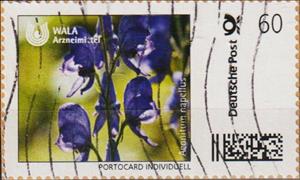 Stamp, Wala Anmeimitte. Aconitum napellus, Personalized and Private Mail Stamps,  , Flowers, Medicines