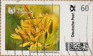 Stamp, Wala Anmeimitte. Gentiana lutea, Personalized and Private Mail Stamps,  , Flowers, Medicines, Plants (Flora)