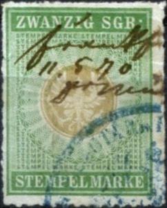 Stamp, Revenue stamp, Eagle in circle, Prussia,  , Coats of Arms, Eagles, Heraldic Animals