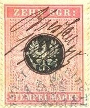 Revenue stamp, Eagle in circle