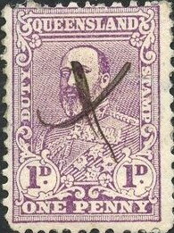 Stamp, King Edward VII, 1d, Queensland,  , Kings