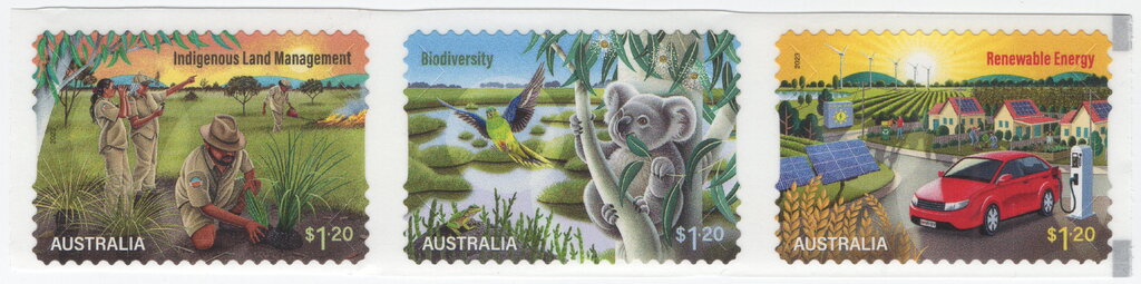Se-tenant, Sustainable Future - strip of 3, Australia,  , Environment Protection