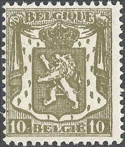 Stamp, Small Coat of Arms, Belgium,  , Coats of Arms, Heraldic Animals, Лев