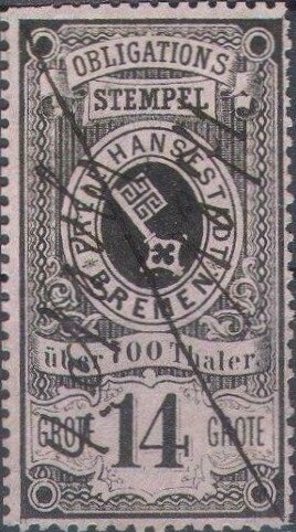 Stamp, Obligation, Bremen,  