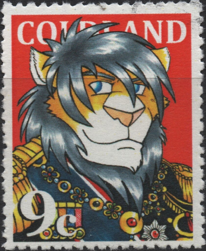 Arctic Lion with red background