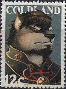 Stamp, Grand Guardian in uniform, Fantasy Issues,  , Cartoons
