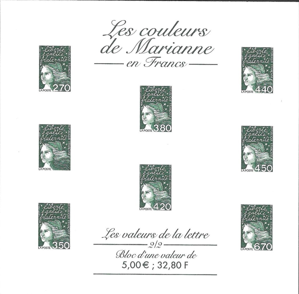 Colours of Marianne in Francs 2/2 - Green