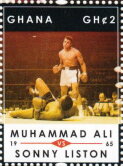 Stamp, Muhammad Ali - Sonny Liston, Ghana,  , Boxing, Famous People, Sports