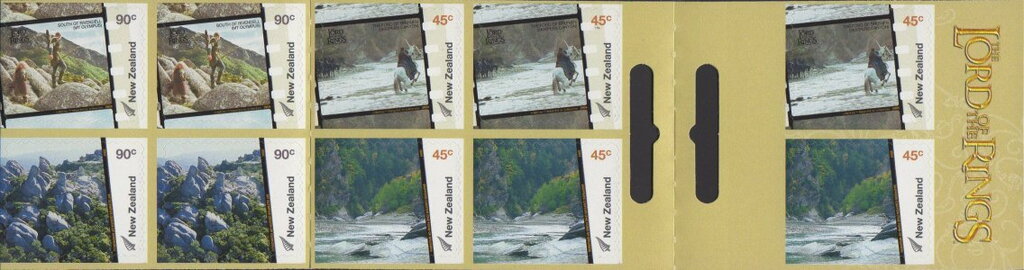 Booklet Pane, Lord of the Rings (4th issue) booklet pane, New Zealand,  