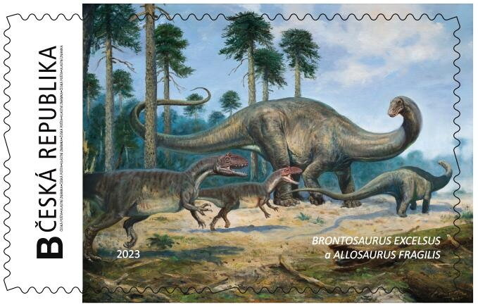 BRONTOSAURUS EXCELSUS a ALLOSAURUS FRAGILIS