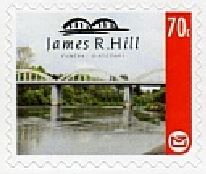 Stamp, James R Hill - Funeral Directors, Personalized and Private Mail Stamps,  , Advertisements, Bridges, Funeral services