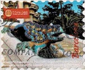 Stamp, Komodo Dragon Barcelona Zoo, Personalized and Private Mail Stamps,  , Animals (Fauna), Reptiles