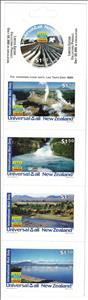 Booklet Pane, Lake Taupo Booklet, Personalized and Private Mail Stamps,  , Lakes, Landscapes, Rivers, Tourism, Waterfalls