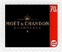 Stamp, Moet and Chandon Champagne, Personalized and Private Mail Stamps,  , Advertisements, Logos, Viticulture, Wine