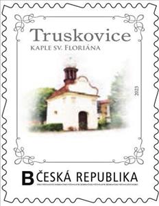 Stamp, Truskovice. Kaplička sv. Floriána, Personalized and Private Mail Stamps,  , Churches - Cathedrals - Basilicas - Chapels, Townscapes / City Views