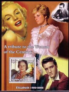 Souvenir Sheet, Elizabeth (1900-2002), Somaliland,  , Famous People